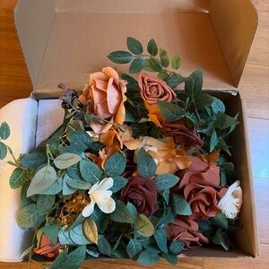 Ling's Moment 2PCS Terracotta Arch Flowers Artificial Floral Swags Centerpiec...